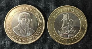 Mauritius 20 Rupees 2007 Km 66 Coin Unc