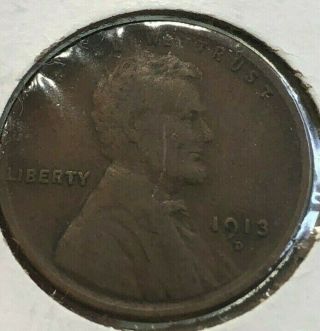 1913 - D Lincoln Wheat Penny