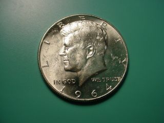 U.  S.  - Silver - 1964 - P Kennedy Half Dollar In Brilliant Uncirculated