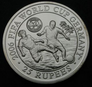 Seychelles 25 Rupees 2006 Proof - Silver - World Cup Germany - 3221