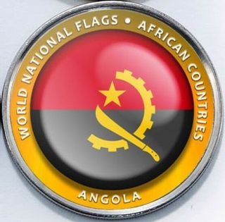 Angola - Bougainville Island 1 Dollar 2017 Unc Flag Unusual Coinage