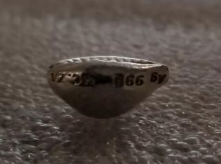 10 g.  999 Silver hand poured money Cowrie silver sea shell historic currency 5