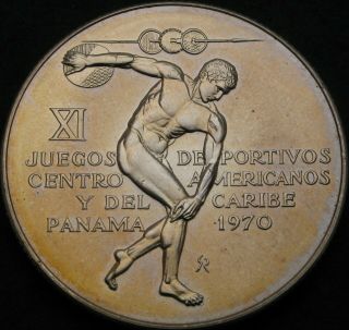 Panama 5 Balboas 1970 - Silver - Central American Games - Aunc - 261 ¤