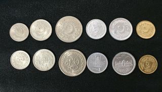 Pakistan Set 6 Coins 25 50 Paisa 1 2 5 Rupees Xf To Aunc