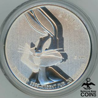 2015 Canada $20 Bugs Bunny Fine Silver.  9999 Encapsulated Coin