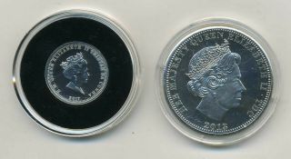 2013 Tristan De Cunha Silver £5 And 2017 Silver £1.