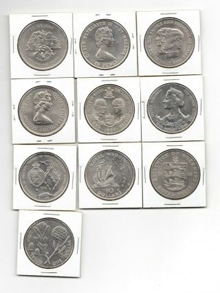 (12) Historic Crown coin set Royal Wedding Queen Elizabeth II with papers 2
