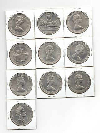 (12) Historic Crown coin set Royal Wedding Queen Elizabeth II with papers 3