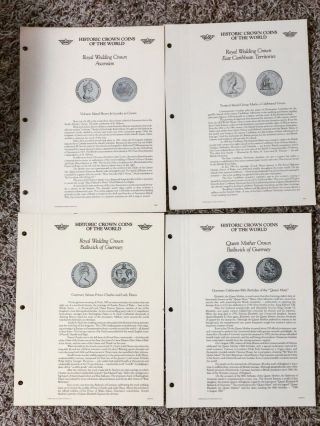 (12) Historic Crown coin set Royal Wedding Queen Elizabeth II with papers 4