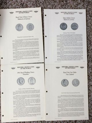 (12) Historic Crown coin set Royal Wedding Queen Elizabeth II with papers 5