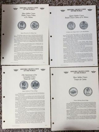 (12) Historic Crown coin set Royal Wedding Queen Elizabeth II with papers 6