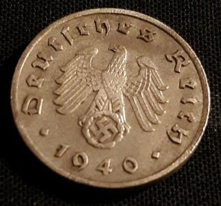 1940 A Nazi Germany Third Reich 1 Pfenning,  Coin