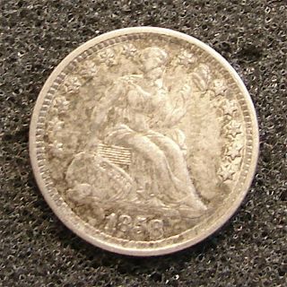 Seated Liberty Silver Half Dime Coin - - - - - 1858 - - - - Coin