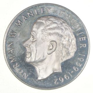 Silver - Huge - 1973 Jamaica 5 Dollars - World Silver Coin 42.  6 Grams 724