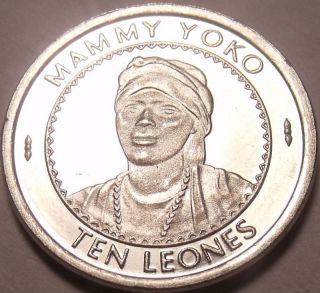 Gem Unc Sierra Leone 1996 10 Leones Mammy Yoko