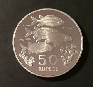 Seychelles - 50 Rupees 1978 Km 39 28,  28/0,  925 Silver Proof With Certificate
