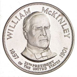 Sterling Silver - William Mckinley - 0.  925 Silver - 32.  8 Grams Round 909
