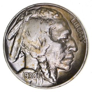Full Horn - - Tough - 1930 - S Buffalo Nickel - Sharp Coin 233