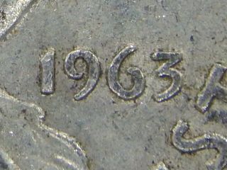 1963 - P Franklin Half Dollar Coin 7 Double Die Reverse Error 90 Junk Si