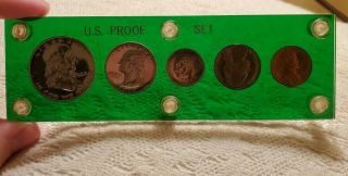 1962 U.  S.  Silver Proof Set In Green Holder