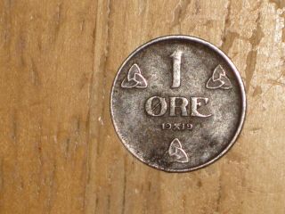 Norway 1919 Iron Ore Coin Very Fine
