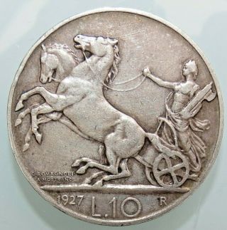 Italy Italia - 10 Lire 1927 - See Silver