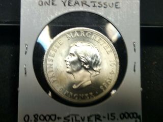 1958 (h) C S Denmark 2 kroner silver coin,  Uncirculated 7