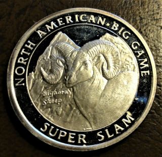 North American Hunting Club.  999 Fine Silver,  Slam,  Bighorn Sheep.