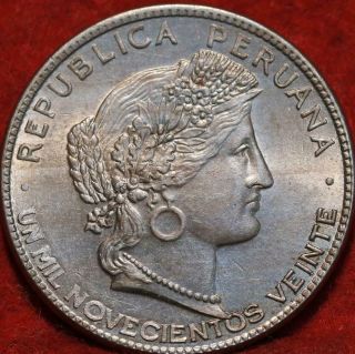 1920 Peru 20 Centavos Clad Foreign Coin