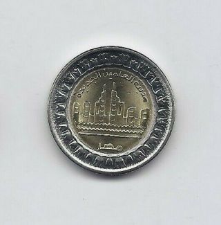 Egypt 1 Pound 2019 Alamain City Bimetallic Uncirculated Coin