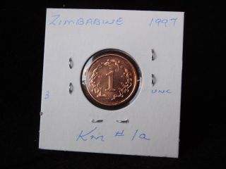 Zimbabwe: 1997 1 Cent Coin (unc. ) (29) Km 1 A