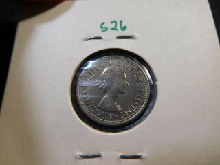 S26 British Africa Rhodesia & Nyasaland 1962 3 Pence Unc