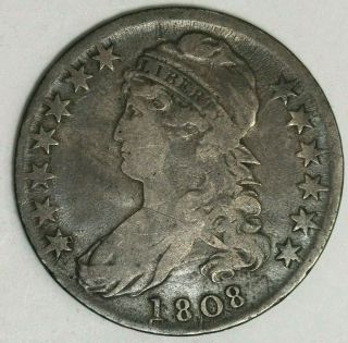 1808 50 Cents Silver Capped Bust Half Dollar