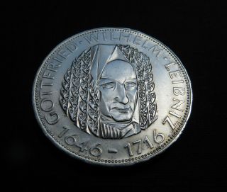 Brd West Federal Germany 5 Mark 1966 D Silver Eagle Coin Km 119.  1 Leibniz Better