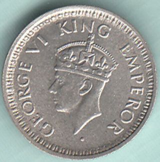 British India King George Vi 1/4 Rupee 1944 Nr.  About Unc Silver Coin Ex.  Rare