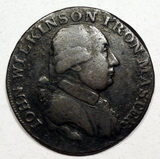 Great Britain 1793 John Wilkinson Iron Master 1/2 Penny Token