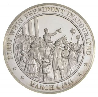 Art Bar - First Whig President Round 1 Oz.  999 Silver - One Troy Ounce 846