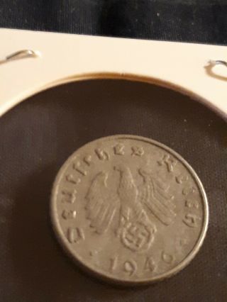 Nazi 5 Pfenning 1940 G,  German,  Coin,  Ww2,  Old