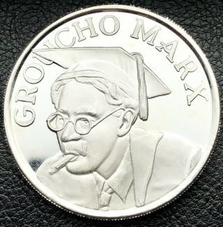 Comedian Groucho Marx 1 Oz.  999 Fine Silver Coin Golden State (9325)