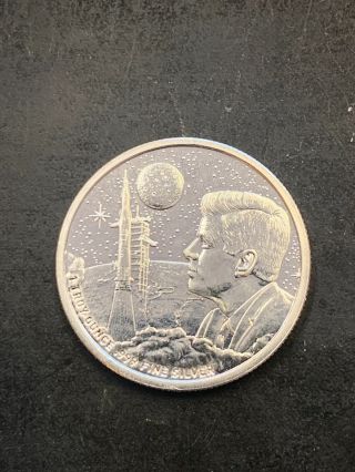 Apollo 11 July 20 1969 John F Kennedy Pure One Ounce Silver Limited Edition