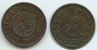 G2516 - Paraguay 1/12 Real 1845 Km 1 Lion
