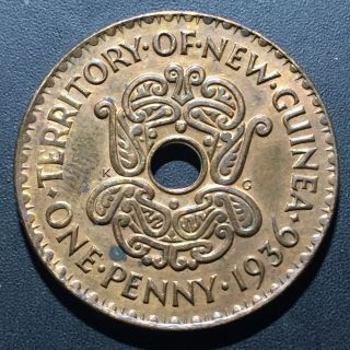 Old Foreign World Coin: 1936 Guinea Penny