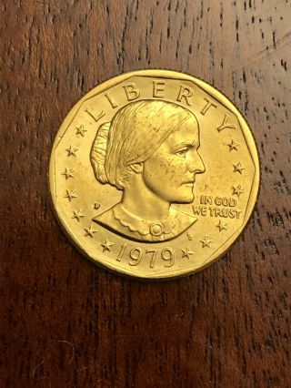 1979 Gold Plated Susan B.  Anthony Sba Dollar