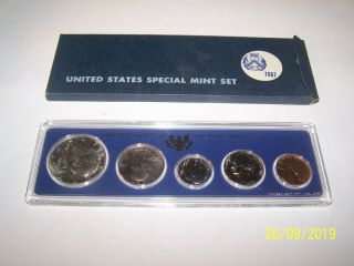 1967 United States Special Set Of 5 Bu Coins In Plastic Holder