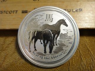 2014 Australia Year Of The Horse 1/2 Oz Silver 50c Coin - S&h Usa