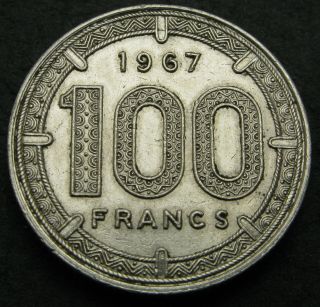 Equatorial African States 100 Francs 1967 (a) - Nickel - Xf - 2579