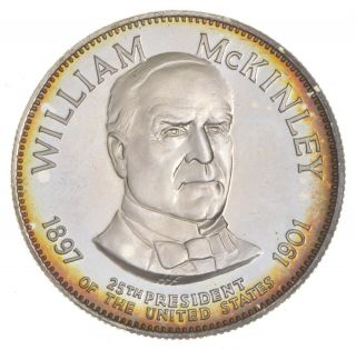 Sterling Silver - William Mckinley - 0.  925 Silver - 33.  2 Grams Round 401