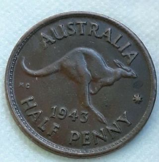 Australia Half Penny 1943