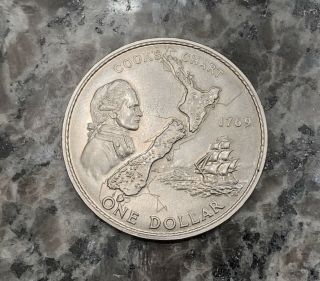 1969 Zealand Coin - Cook’s Chart - 1 Dollar