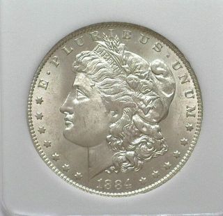 1884 - O Morgan Silver Dollar Near Gem Uncirculated,  Bright White